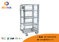Industrial Supermarket Heavy Duty Trolley Hand Roll Container With Four Wheel