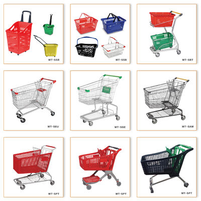 70L Large Capacity Plastic Shopping Basket For Supermarket