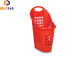 Stackable 4 2'' PU Wheels Plastic Rolling Basket For Grocery Store