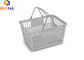 27L Double Metal Handles Retail Shopping Baskets With 50kg Load