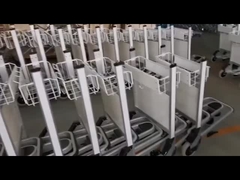 3 ruote 250 kg Airport Luggage Trolley Legatura di alluminio con freno automatico