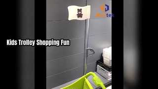 Carrello per bambini in plastica a metà per la spesa al supermercato con design colorato